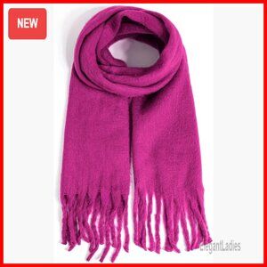 Oversized Chunky Winter Scarf Thick Blanket Wrap Polyester Soft Warm